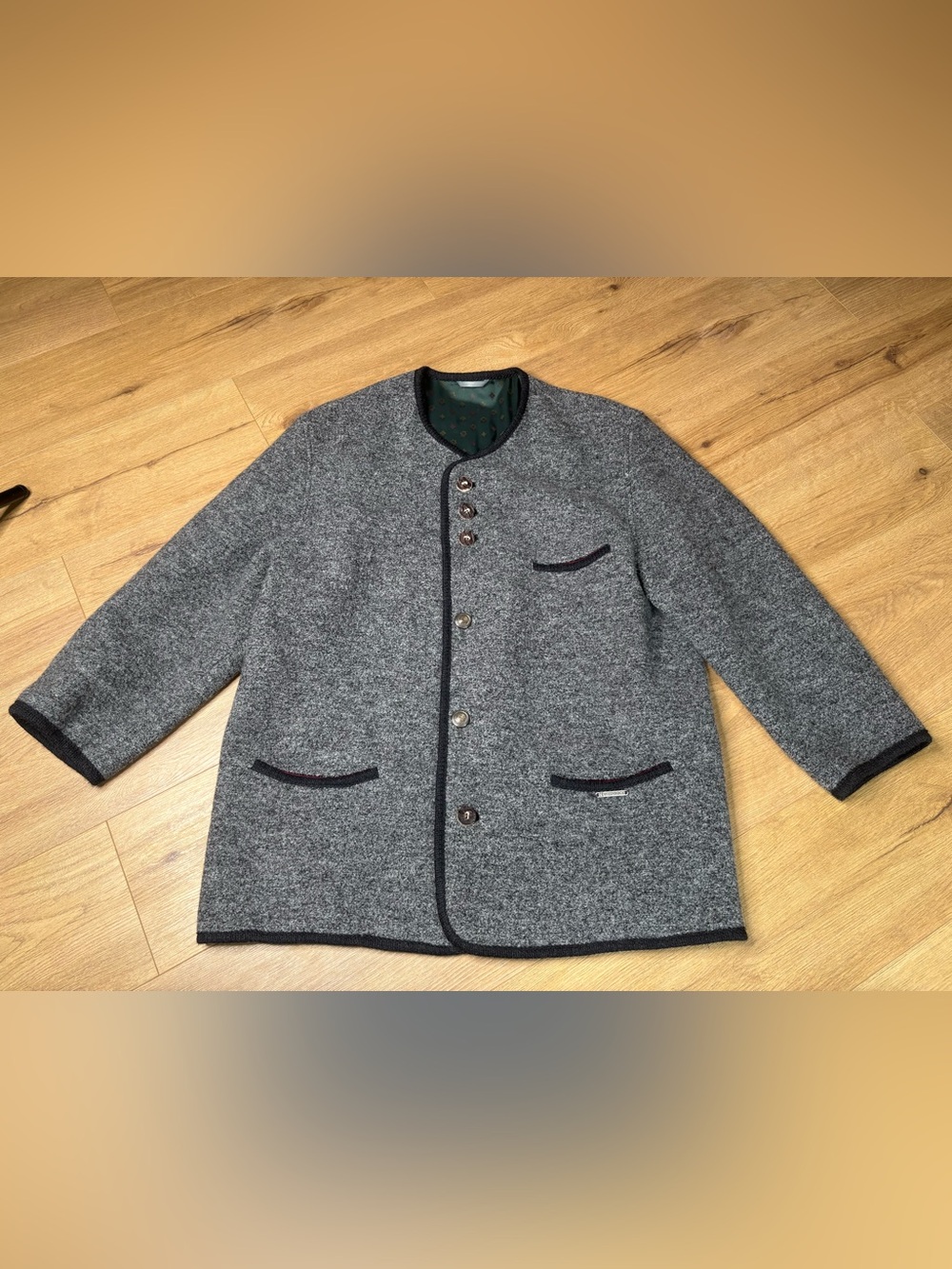 Vintage Steinbock Austrian Traditional Walking Jacket 100% Wool